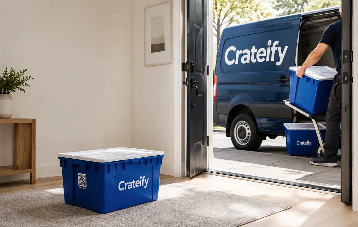 Bakersfield service-area visual for Crateify storage pickup